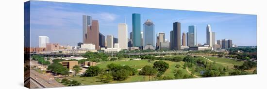 Houston Skyline, Memorial Park, Texas-null-Stretched Canvas