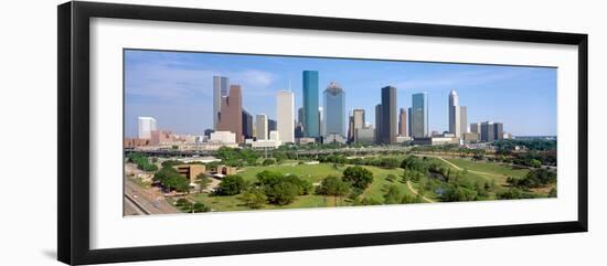 Houston Skyline, Memorial Park, Texas-null-Framed Photographic Print