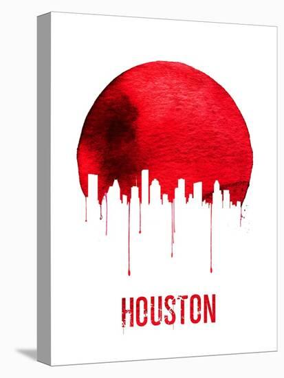 Houston Skyline Red-null-Stretched Canvas