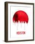 Houston Skyline Red-null-Framed Art Print