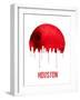 Houston Skyline Red-null-Framed Art Print