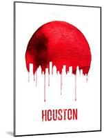 Houston Skyline Red-null-Mounted Art Print