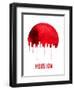 Houston Skyline Red-null-Framed Art Print