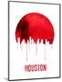 Houston Skyline Red-null-Mounted Art Print