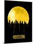 Houston Skyline Yellow-null-Mounted Art Print