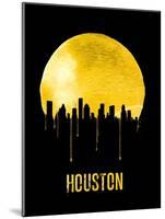 Houston Skyline Yellow-null-Mounted Art Print