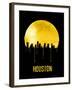 Houston Skyline Yellow-null-Framed Art Print