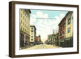 Houston Street, Fort Worth, Texas-null-Framed Art Print