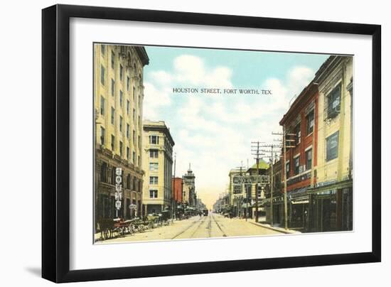 Houston Street, Fort Worth, Texas-null-Framed Art Print