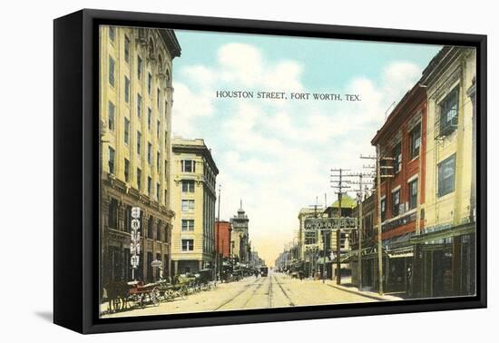 Houston Street, Fort Worth, Texas-null-Framed Stretched Canvas