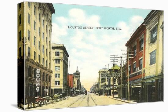 Houston Street, Fort Worth, Texas-null-Stretched Canvas