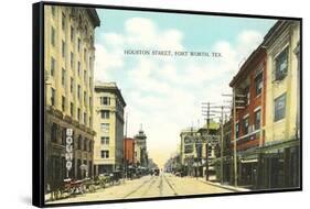 Houston Street, Fort Worth, Texas-null-Framed Stretched Canvas