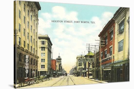 Houston Street, Fort Worth, Texas-null-Stretched Canvas