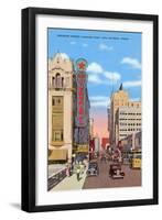 Houston Street, San Antonio, Texas-null-Framed Art Print