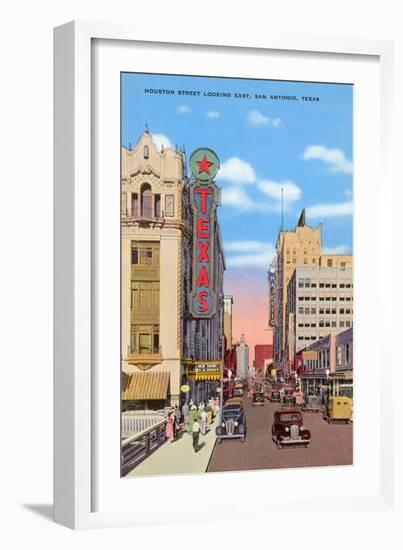 Houston Street, San Antonio, Texas-null-Framed Art Print