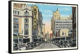 Houston Street, San Antonio-null-Framed Stretched Canvas