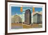 Houston, Texas - Exterior View of Oil and Gas, Petroleum, and Texas Company Buildings, c.1948-Lantern Press-Framed Premium Giclee Print