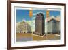 Houston, Texas - Exterior View of Oil and Gas, Petroleum, and Texas Company Buildings, c.1948-Lantern Press-Framed Premium Giclee Print