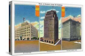 Houston, Texas - Exterior View of Oil and Gas, Petroleum, and Texas Company Buildings, c.1948-Lantern Press-Stretched Canvas