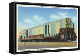 Houston, Texas - Exterior View of Sears Roebuck and Co Department Store-Lantern Press-Framed Stretched Canvas