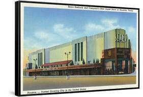 Houston, Texas - Exterior View of Sears Roebuck and Co Department Store-Lantern Press-Framed Stretched Canvas