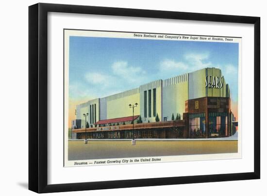 Houston, Texas - Exterior View of Sears Roebuck and Co Department Store-Lantern Press-Framed Art Print