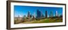 HOUSTON, TEXAS - High rise buildings in Houston cityscape illuminated at sunset, Texas, United S...-null-Framed Photographic Print