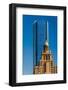 HOUSTON, TEXAS - High rise buildings in Houston cityscape illuminated at sunset, Texas, United S...-null-Framed Photographic Print