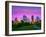 Houston Texas Modern Skyline at Sunset Twilight from Park Lawn-holbox-Framed Photographic Print