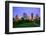 Houston Texas Modern Skyline at Sunset Twilight from Park Lawn-holbox-Framed Photographic Print