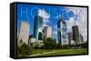 Houston, Texas - Skyline and Blue Sky-Lantern Press-Framed Stretched Canvas