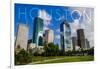 Houston, Texas - Skyline and Blue Sky-Lantern Press-Framed Art Print