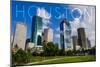 Houston, Texas - Skyline and Blue Sky-Lantern Press-Mounted Art Print