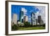 Houston, Texas - Skyline and Blue Sky-Lantern Press-Framed Art Print