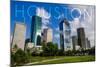 Houston, Texas - Skyline and Blue Sky-Lantern Press-Mounted Art Print