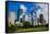 Houston, Texas - Skyline and Blue Sky-Lantern Press-Framed Stretched Canvas