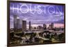 Houston, Texas - Skyline at Dusk-Lantern Press-Framed Art Print