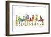 Houston Texas Skyline Mclr 2-Marlene Watson-Framed Giclee Print