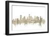 Houston Texas Skyline Sheet Music Cityscape-Michael Tompsett-Framed Art Print