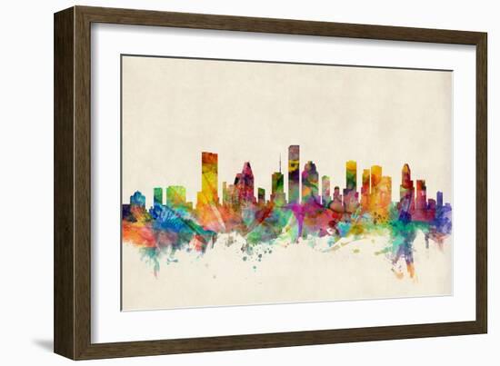 Houston Texas Skyline-Michael Tompsett-Framed Art Print