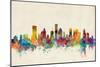 Houston Texas Skyline-Michael Tompsett-Mounted Art Print