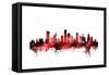 Houston Texas Skyline-Michael Tompsett-Framed Stretched Canvas