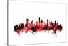 Houston Texas Skyline-Michael Tompsett-Stretched Canvas