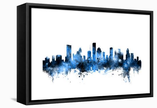 Houston Texas Skyline-Michael Tompsett-Framed Stretched Canvas