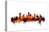 Houston Texas Skyline-Michael Tompsett-Stretched Canvas