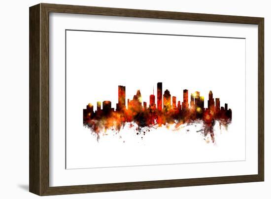 Houston Texas Skyline-Michael Tompsett-Framed Art Print