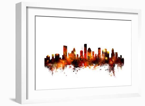 Houston Texas Skyline-Michael Tompsett-Framed Art Print