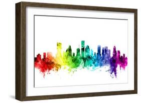 Houston Texas Skyline-Michael Tompsett-Framed Art Print