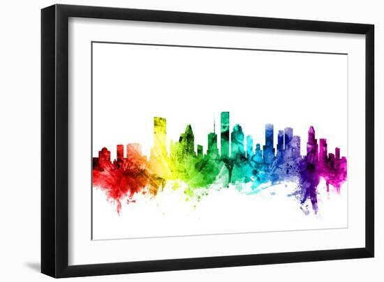 Houston Texas Skyline-Michael Tompsett-Framed Art Print