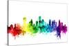 Houston Texas Skyline-Michael Tompsett-Stretched Canvas